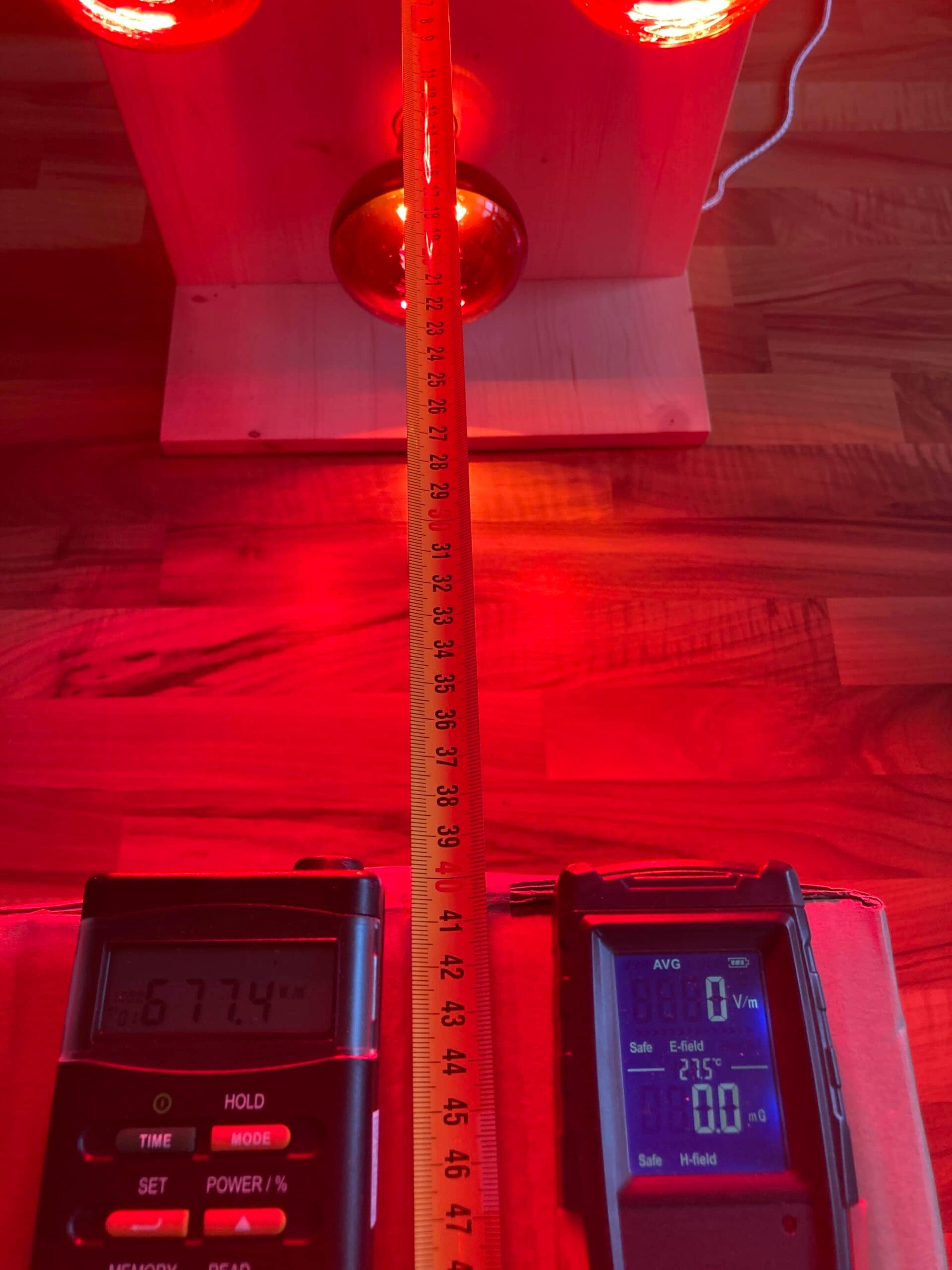 RedLight Sauna EMF measurement